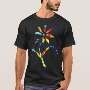 Camiseta flores 23 arte de garabatos florales