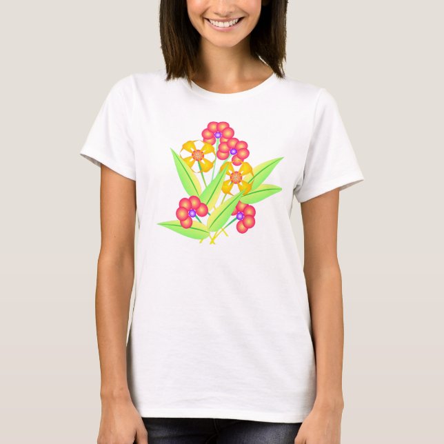 Camiseta Flores 2 de la primavera (Anverso)