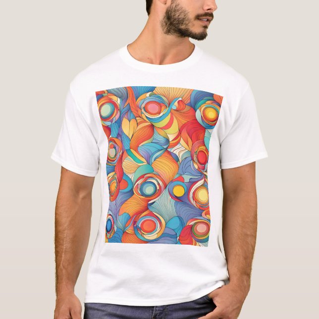 Camiseta Flores abstractas (Anverso)