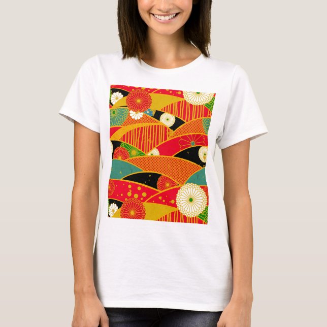Camiseta Flores abstractas (Anverso)