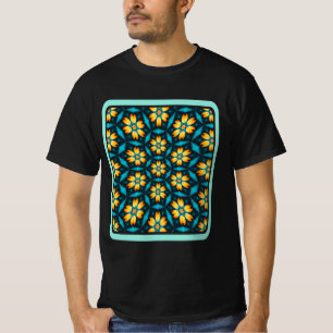 Camiseta Flores abstractas amarillas