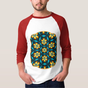Camiseta Flores abstractas amarillas