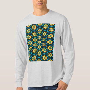 Camiseta Flores abstractas amarillas