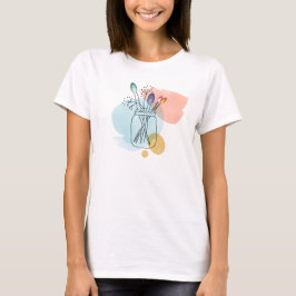 Camiseta Flores abstractas creativas