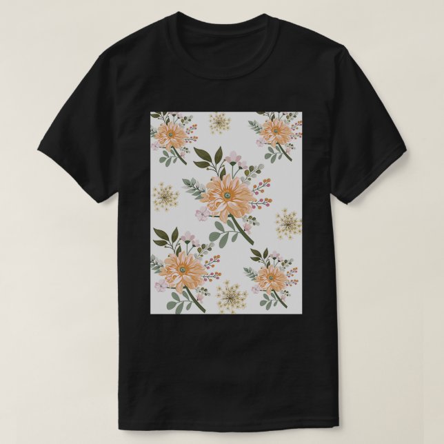 Camiseta flores adorables (Diseño del anverso)