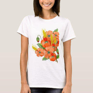 Camiseta Flores adorables de amapola