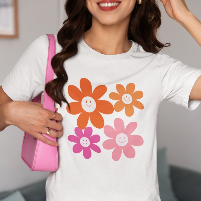 Camiseta Flores alegres y felices (Subido por el creador)