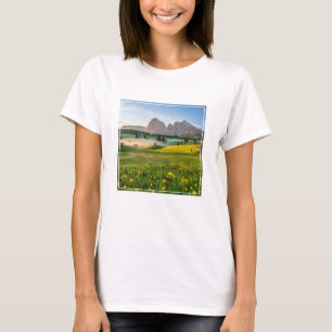 Camiseta Flores   Alpe de primavera de Siusi Langkofel