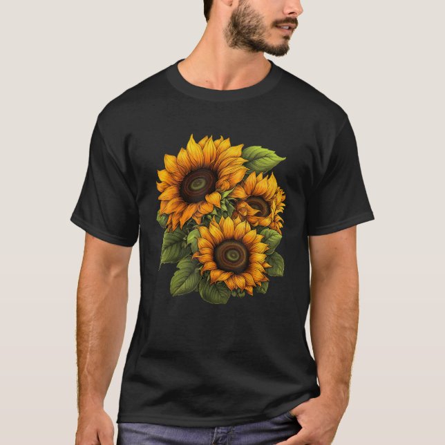 Camiseta Flores amarillas Flores de verano ricas Flores Pos (Anverso)