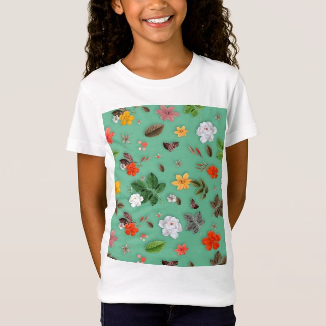 Camiseta Flores amarillas y rosas blancas 14 (Anverso)