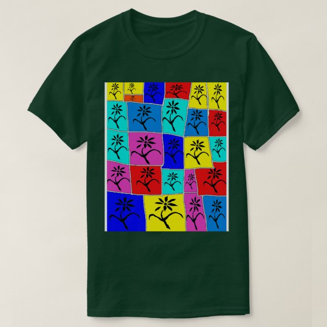 Camiseta Flores Arcoiris Art 23 Por LowEndGraphics 1 (Diseño del anverso)