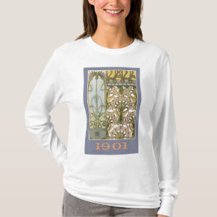 Camiseta Flores art nouveau alphonse mucha arte floral 1901
