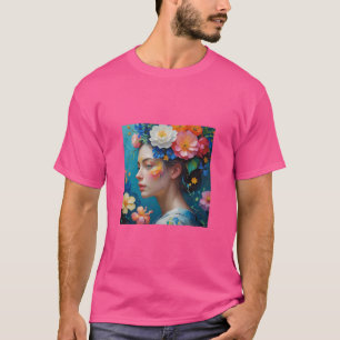 Camiseta Flores 💐 arte 🌹 pintura 🌹