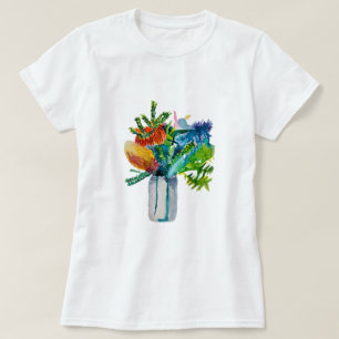 Camiseta Flores australianas acuarela