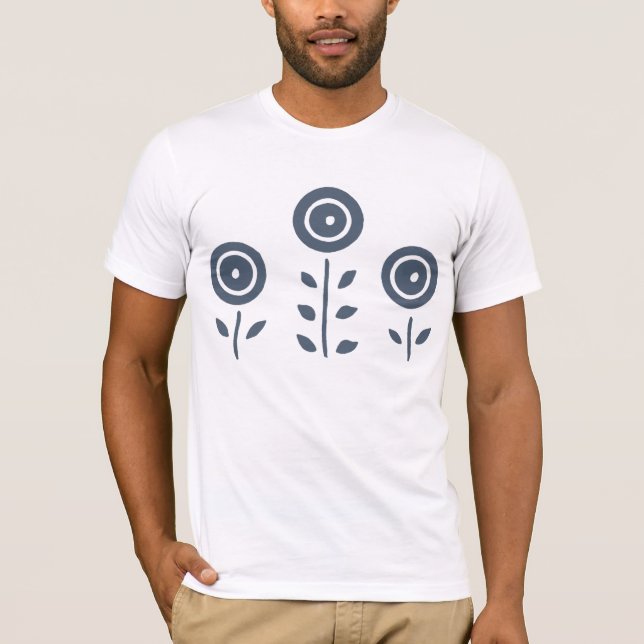 Camiseta Flores azules (Anverso)