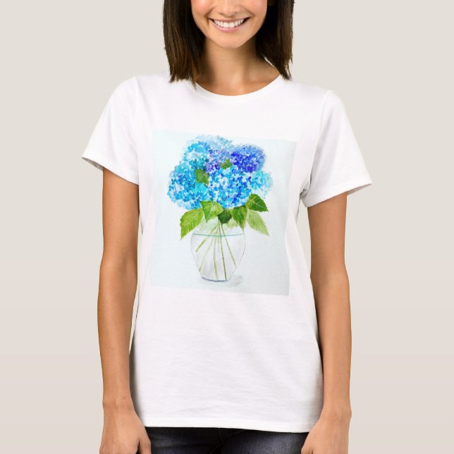 Camiseta Flores azules (Anverso)