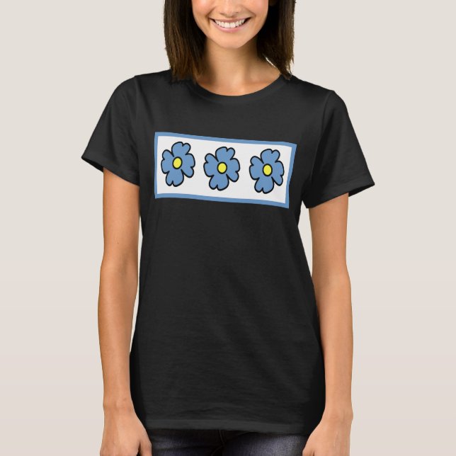 Camiseta Flores azules (Anverso)