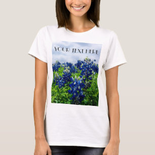 Camiseta Flores azules azul Texas texan Floral