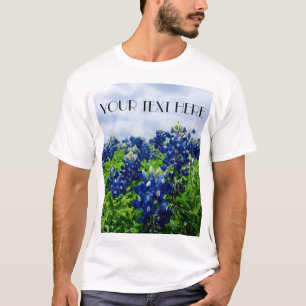 Camiseta Flores azules azul Texas texan Floral