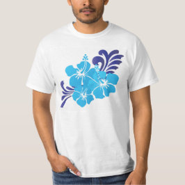 Camiseta Flores azules del hibisco de Hawaii