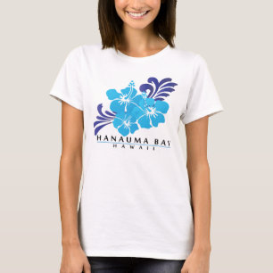 Camiseta Flores azules del hibisco de Hawaii