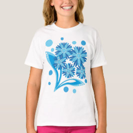 Camiseta Flores azules originales