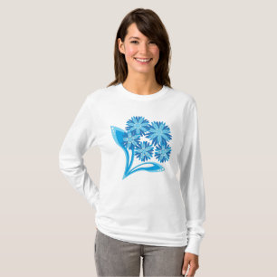 Camiseta Flores azules originales