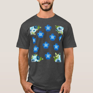 Camiseta Flores azules pequeñas