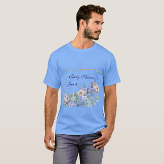 Camiseta Flores azules suaves Buds Hydrangea Lilac Baby Sho