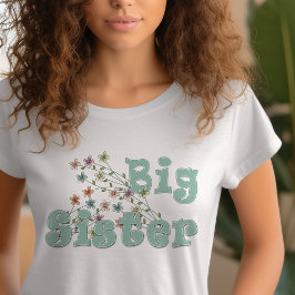 Camiseta Flores Big Sister Little Dainty Pastel