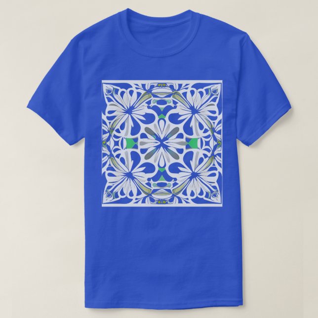 Camiseta flores blancas (Diseño del anverso)