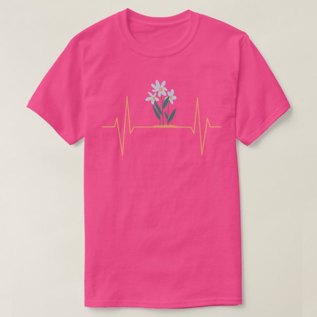 Camiseta Flores blancas flores de jardín adornan (Diseño del anverso)