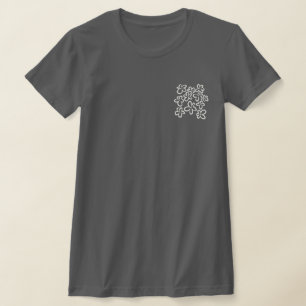 Camiseta Flores blancas sobre gris