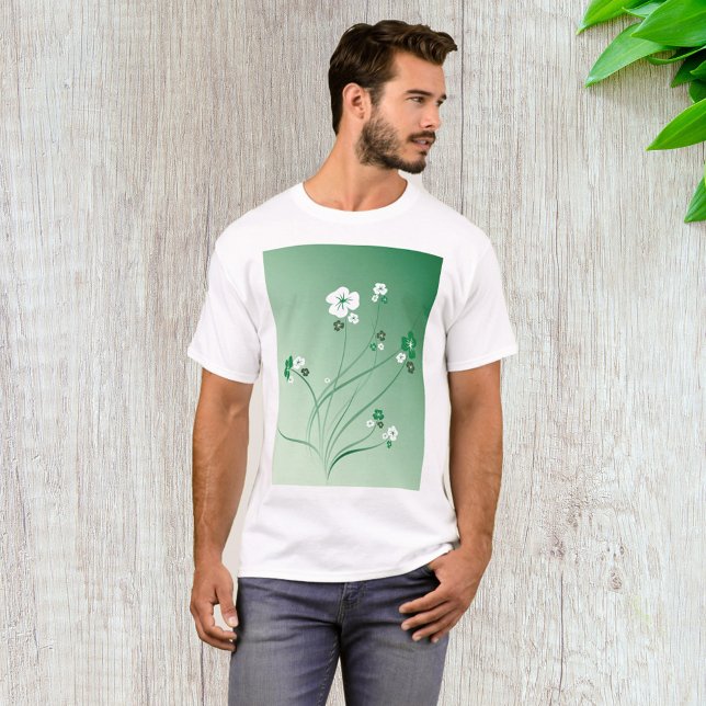 Camiseta Flores Blancas Y Verdes (Subido por el creador)