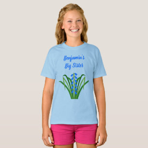 Camiseta Flores Bluebell Niño Primavera Hermana Mayor