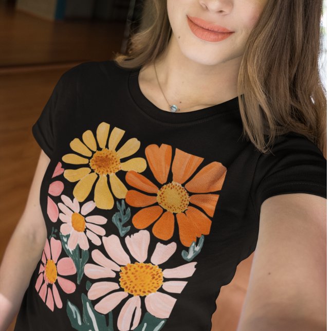 Camiseta Flores Boho Wildflower Daisy (Subido por el creador)