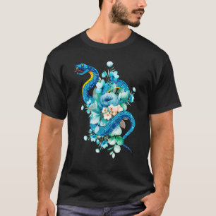 Camiseta Flores Bonitas Reptil Animal Depredador Dueño de