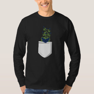 Camiseta Flores Botánicas Gráficas Retro Jardinería Planta