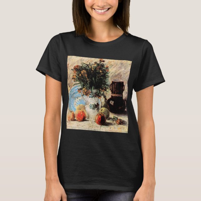 Camiseta Flores, cafetera y fruta de Vincent van Gogh (Anverso)