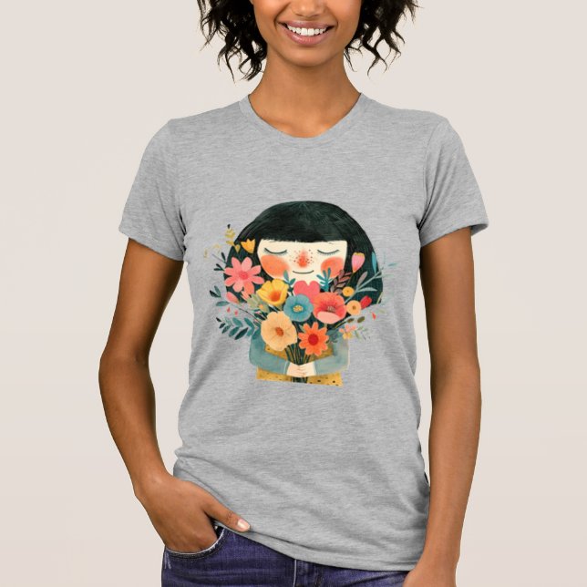Camiseta Flores chicas y perfugadas (Anverso)