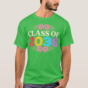 Camiseta Flores Clase De 2036 Crecer Conmigo Para Chicas