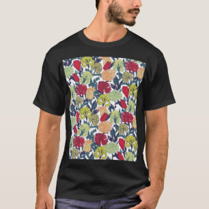 Camiseta Flores coloridas: blanco inmaculado.