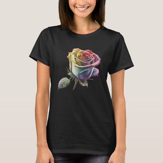 Camiseta Flores coloridas de las mujeres (Anverso)