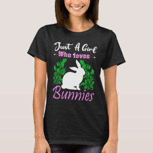 Camiseta Flores Conejos De Árboles Un Chica Que Ama A Bunni