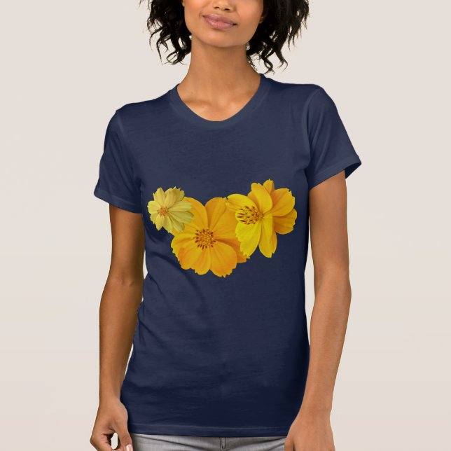 Camiseta Flores Cosmos (Cosmos sulfo) (Anverso)