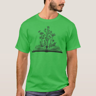 Camiseta flores cultivadas en el diseño de bookBook y Flowe