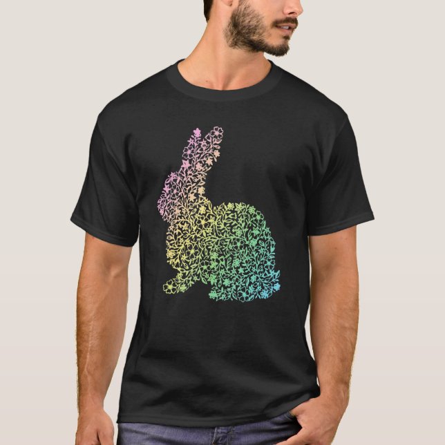 Camiseta Flores Cutas Conejo Gifs Floral Semana Santa Conej (Anverso)