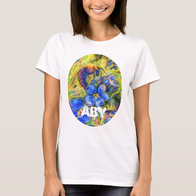 Camiseta Flores de abeja y olvidadme y un nombre (Anverso)