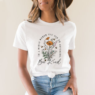 Camiseta Flores de abeja y silvestres de época