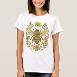 Camiseta Flores de abeja y silvestres de época | Nat botáni